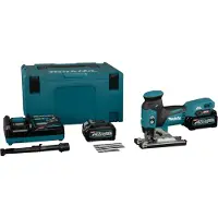Makita Scie sauteuse Pommeau XGT + 2 batteries 2,5 Ah + 1 Chargeur rapide + Coffret Makpac - - JV001GD201