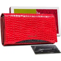 Peterson Portefeuille laqué avec un élégant motif croco -
