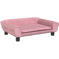 vidaXL Lit pour chien rose 70x48x22 cm velours