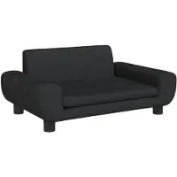 vidaXL Lit pour chien noir 70x45x33 cm velours