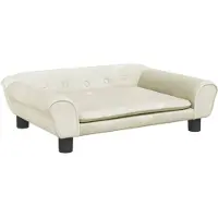vidaXL Lit pour chien crème 70x48x22 cm velours