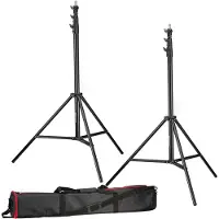 Bresser 2x BR-TP280 Pro Pied de lampe 280 cm + sac