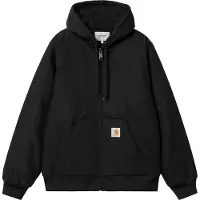 Carhartt WIP - Veste décontractée isolée - Active Jacket Canvas Black Rigid pour Homme en Coton - Taille M - Noir