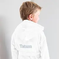 Yoursurprise Peignoir enfant personnalisé - Blanc - 8/10 ans