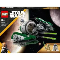 LEGO 75360 Star Wars Yodas Jedi Starfighter Jeu de construction, ensemble de véhicules Clone Wars avec mini-figurine de Maître Yoda, sabre laser et figurine de droïde R2-D2
