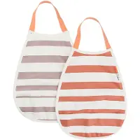 Done by Deer Bavoir - 2 Pack - PU - Papaye/Powder av. A Rayures - - UneTaille - Bavoir