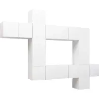 vidaXL 10 Piece TV Cabinet Set White Engineered Wood
