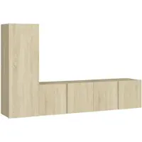vidaXL Ensemble d'armoires TV 3 pièces en bois composite chêne Sonoma