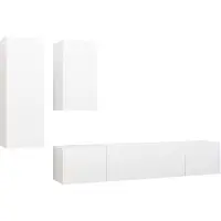 vidaXL Ensemble de 4 armoires TV blanc en bois composite