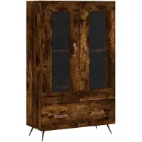 vidaXL Highboard chêne fumé 69,5x31x115 cm Bois composite