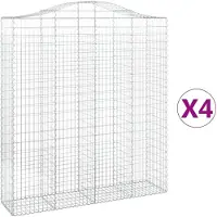 vidaXL Gabions 4 pcs voûtés 200x50x220/240 cm en fer