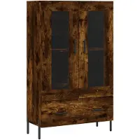 vidaXL Highboard chêne fumé 69,5x31x115 cm Bois composite