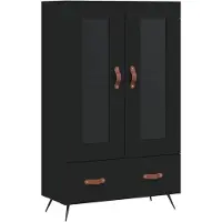 vidaXL Highboard noir 69,5x31x115 cm Bois composite