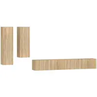 vidaXL Ensemble de 4 meubles TV en bois composite chêne Sonoma