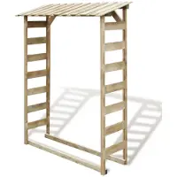 vidaXL Abri de stockage du bois de chauffage 150x44x176 cm Pin imprégné
