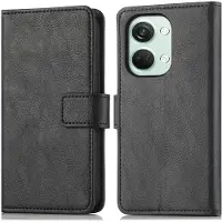 IMoshion Étui de télephone portefeuille de luxe OnePlus Nord 3 - Noir