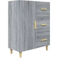 vidaXL Sideboard Gris Sonoma 69,5x34x90 cm Matériau dérivé du bois
