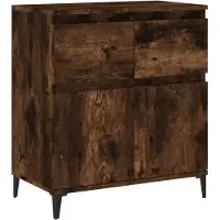 vidaXL Sideboard chêne fumé 60x35x70 cm bois composite