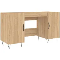 vidaXL Bureau Chêne Sonoma 140x50x75 cm Bois composite