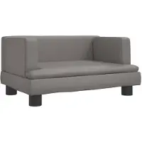 vidaXL Canapé pour enfants Gris 60x40x30 cm Similicuir