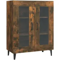 vidaXL Sideboard chêne fumé 69,5x34x90 cm bois composite