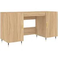 vidaXL Bureau Chêne Sonoma 140x50x75 cm Bois composite