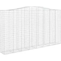 vidaXL Panier de gabion incurvé 400x50x220/240 cm fer galvanisé