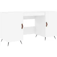 vidaXL Bureau blanc 140x50x75 cm bois composite
