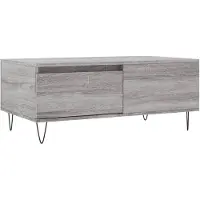 vidaXL Table basse Gris Sonoma 90x50x36,5 cm Bois composite