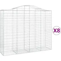 vidaXL Gabions 8 pcs voûtés 200x50x160/180 cm en fer
