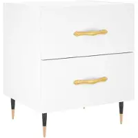 vidaXL Table de chevet blanc 40x35x47,5 cm bois d’ingénierie