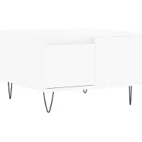 vidaXL Table basse blanche 55x55x36,5 cm Bois composite