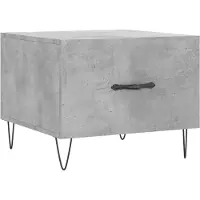 vidaXL Table basse gris béton 50x50x40 cm Bois composite