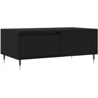 vidaXL Table basse noire 90x50x36,5 cm Bois composite