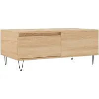 vidaXL Table basse en chêne Sonoma 90x50x36,5 cm Bois composite