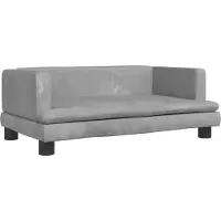 vidaXL Lit pour chien gris clair 80x45x30 cm velours