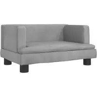 vidaXL Lit pour chien gris clair 60x40x30 cm velours