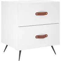 vidaXL Table de chevet blanc 40x35x47,5 cm bois d’ingénierie