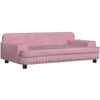 vidaXL Lit pour chien rose 90x53x30 cm velours