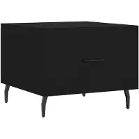 vidaXL Table basse noire 50x50x40 cm bois composite