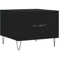 vidaXL Table basse noire 50x50x40 cm bois composite