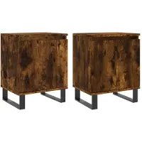 vidaXL Tables de chevet 2 pcs chêne fumé 40x30x50 cm bois d'ingénierie