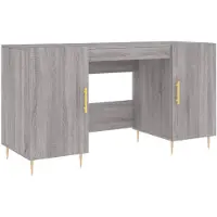 vidaXL Bureau Gris Sonoma 140x50x75 cm Bois composite