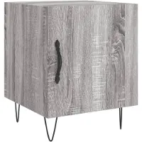 vidaXL Table de chevet sonoma gris 40x40x50 cm bois d'ingénierie