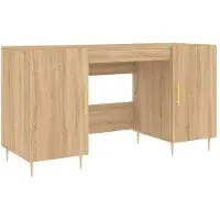 vidaXL Bureau Chêne Sonoma 140x50x75 cm Bois composite