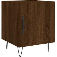 vidaXL Table de chevet chêne marron 40x40x50 cm bois d’ingénierie