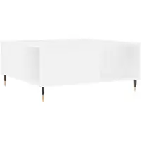 vidaXL Table basse blanche 80x80x36,5 cm Bois composite