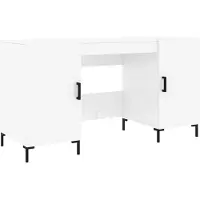 vidaXL Bureau blanc brillant 140x50x75 cm bois composite