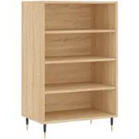 vidaXL Highboard chêne Sonoma 57x35x90 cm Matériau dérivé du bois