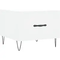 vidaXL Table basse blanche 50x50x40 cm bois composite